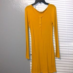 Mustard short long dress